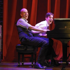 Review: ‘Murder for Two’ offers exhaustingly manic music, comedy