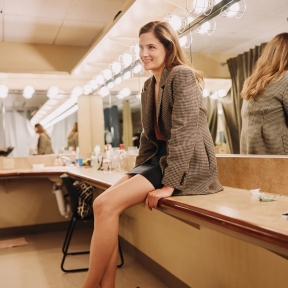 How The Gilded Age Actor Louisa Jacobson Got Ready for the 2022 Oscars After-Party